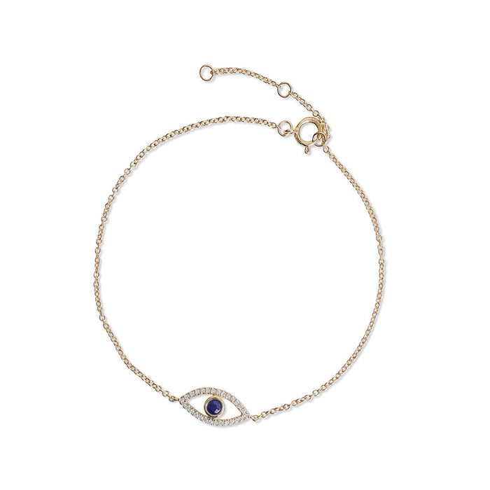 Diamond & Sapphire Evil Eye Bracelet