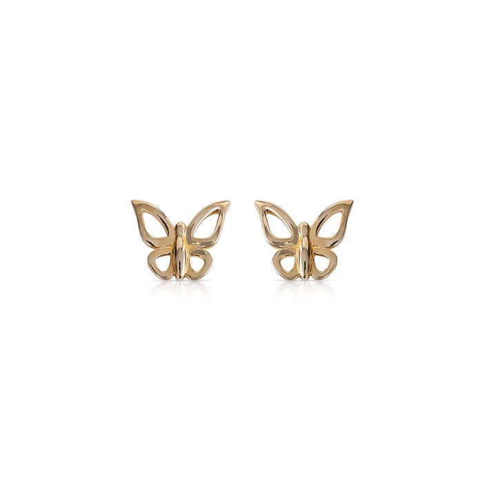 Gold Butterfly Studs