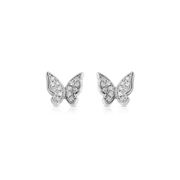 Silver Butterfly Studs