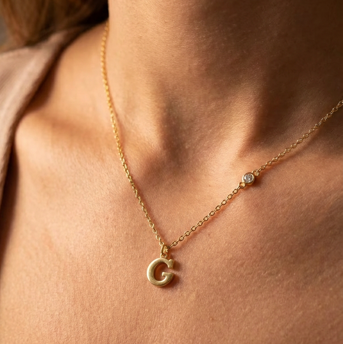 Silver Initial Necklaces