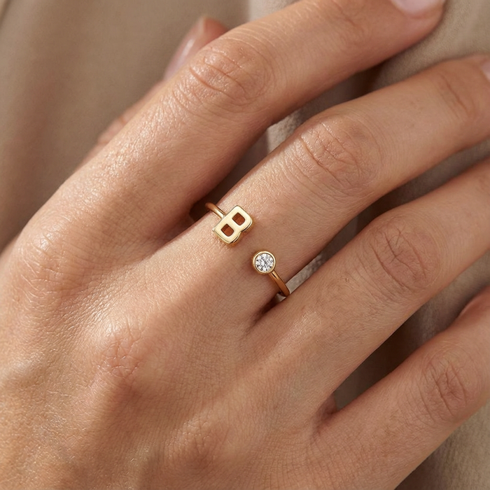 Gold Initial Ring