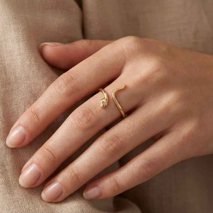 Diamond Snake Ring