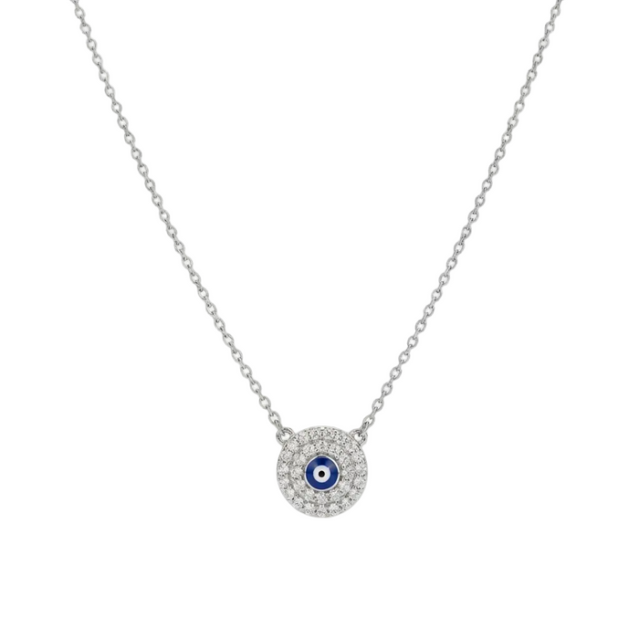 Silver Evil Eye Neckalce