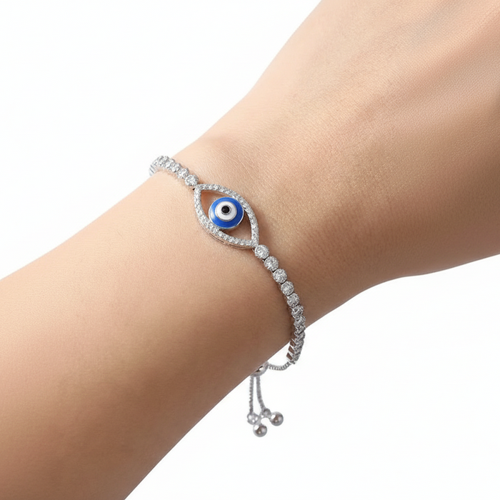 Silver Evil Eye Bracelet