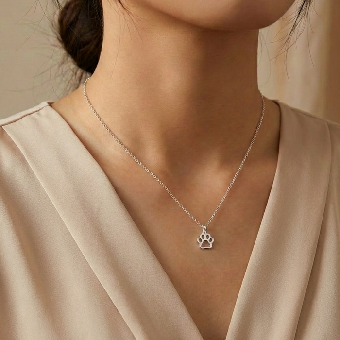 Silver Paw Necklace