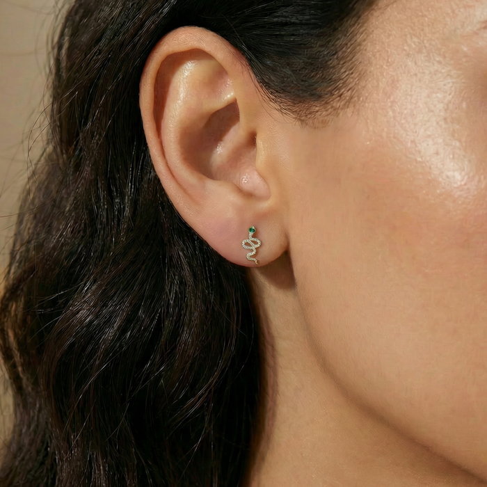Diamond Snake Studs