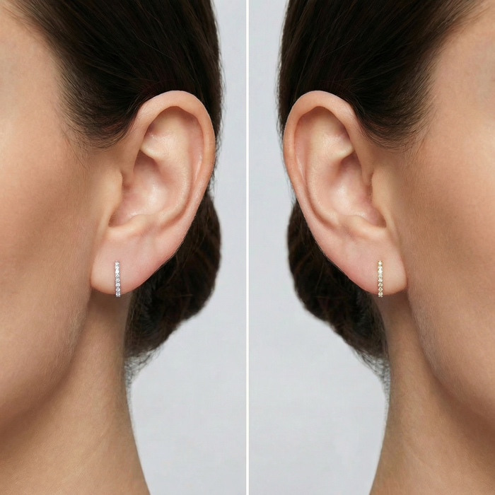Petite Diamond Bar Studs