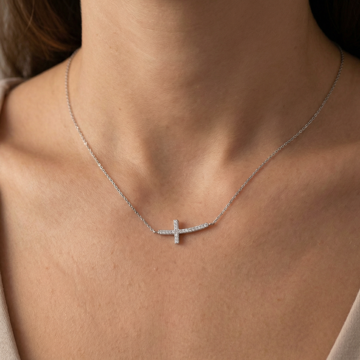 Silver Cross Sterling Necklace