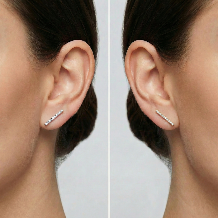 Grande Diamond Bar Studs