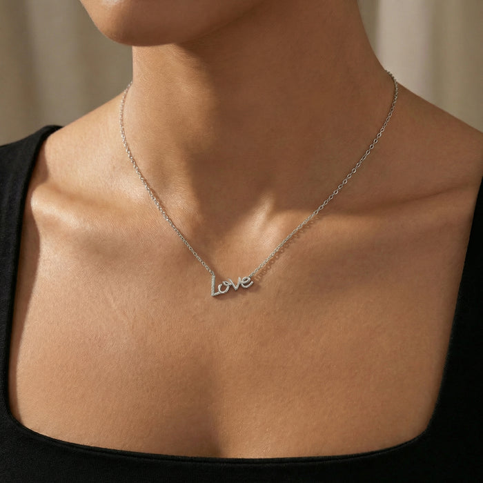 Silver Love Necklace