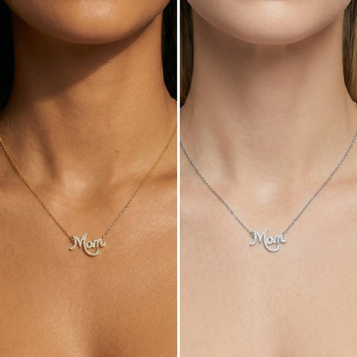 Silver Mom Necklace