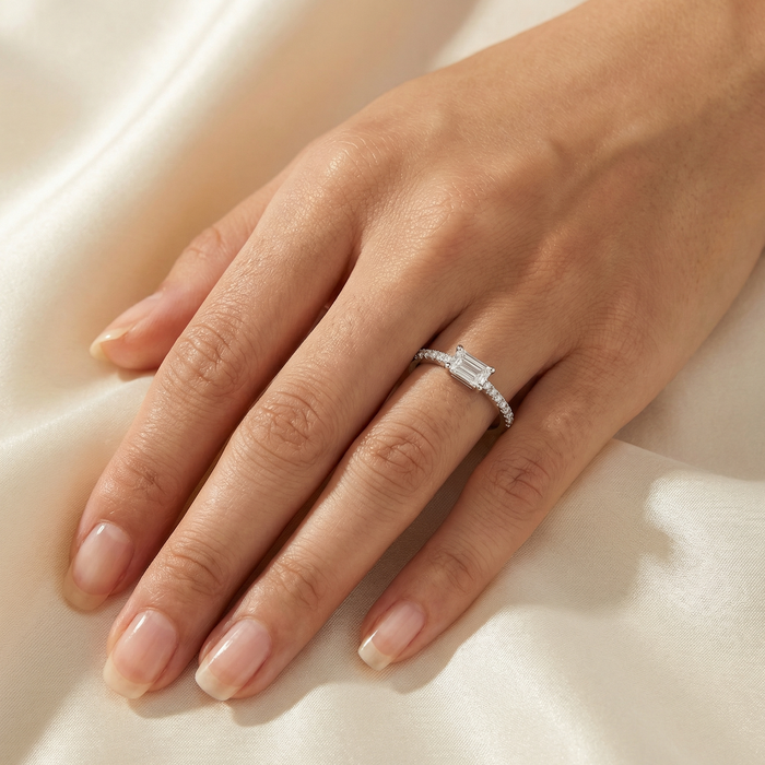 Silver Baguette Ring