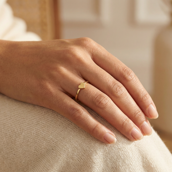 Gold Mini Heart Ring