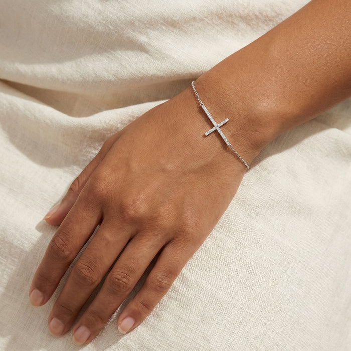 Silver Cross Bracelet