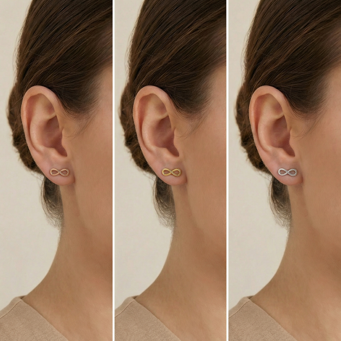 Gold Infinity Studs