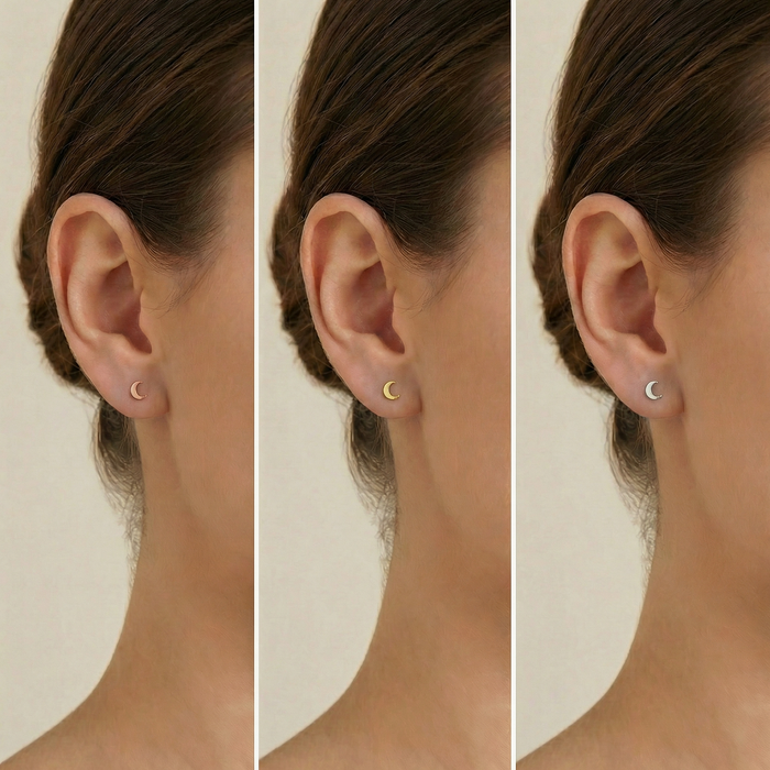 Petite Moon Studs