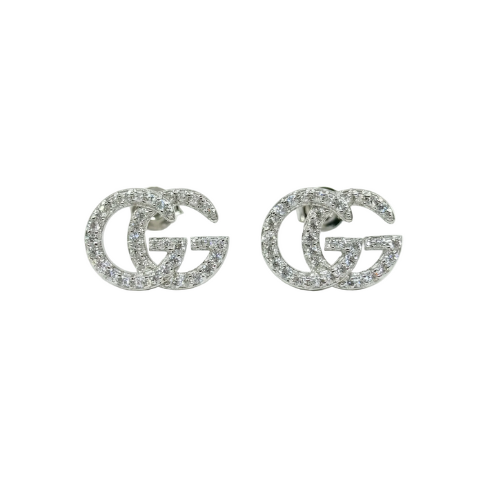 Grande GG Designer Inspired Silver Earrings