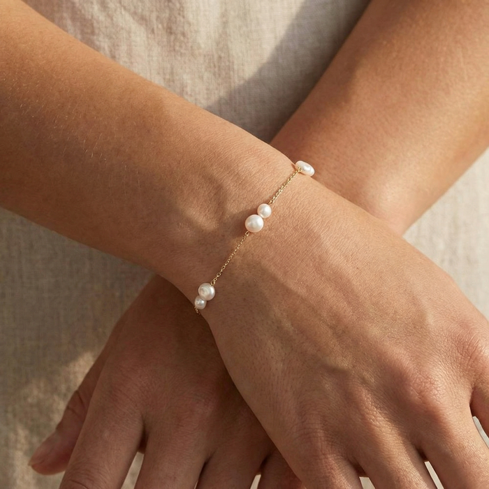 Gold Pearl Bracelet