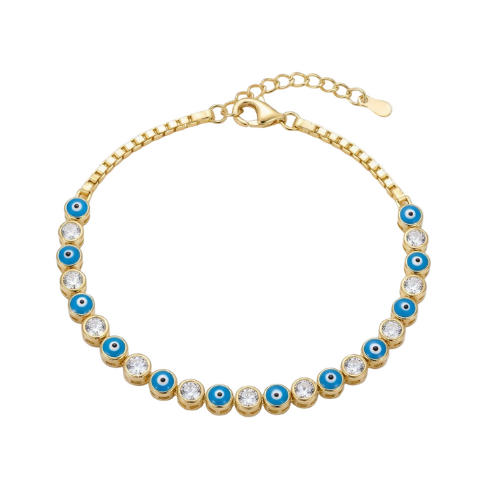 Silver Nazar Eye Bracelet