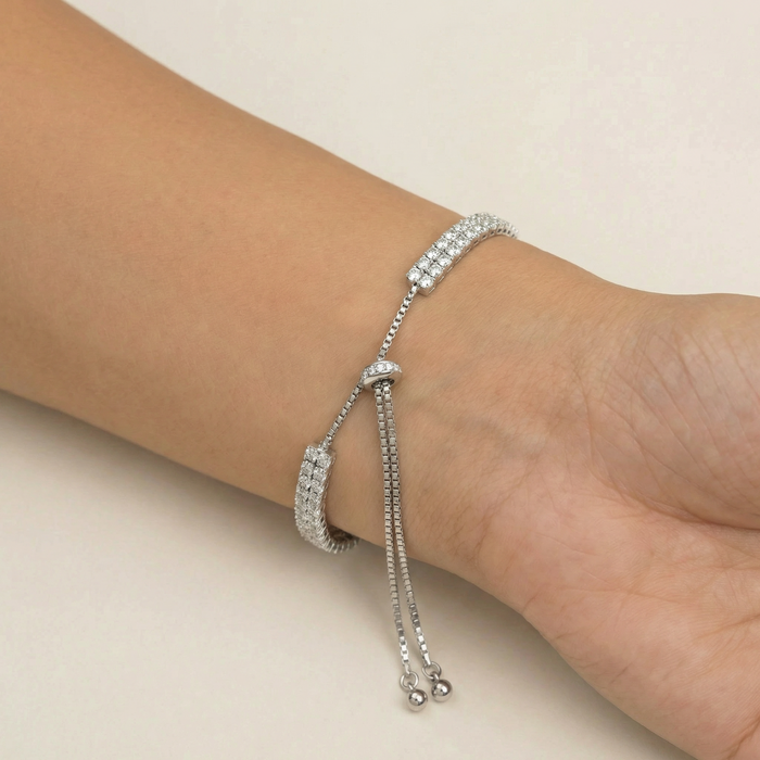 Radiant Duo Silver Bracelet