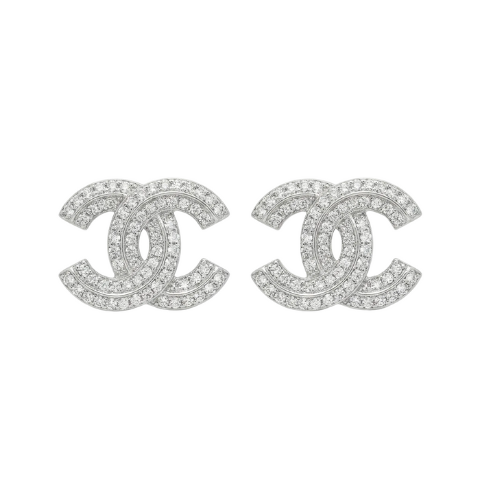 Double Row CC Designer Inspired Earrings