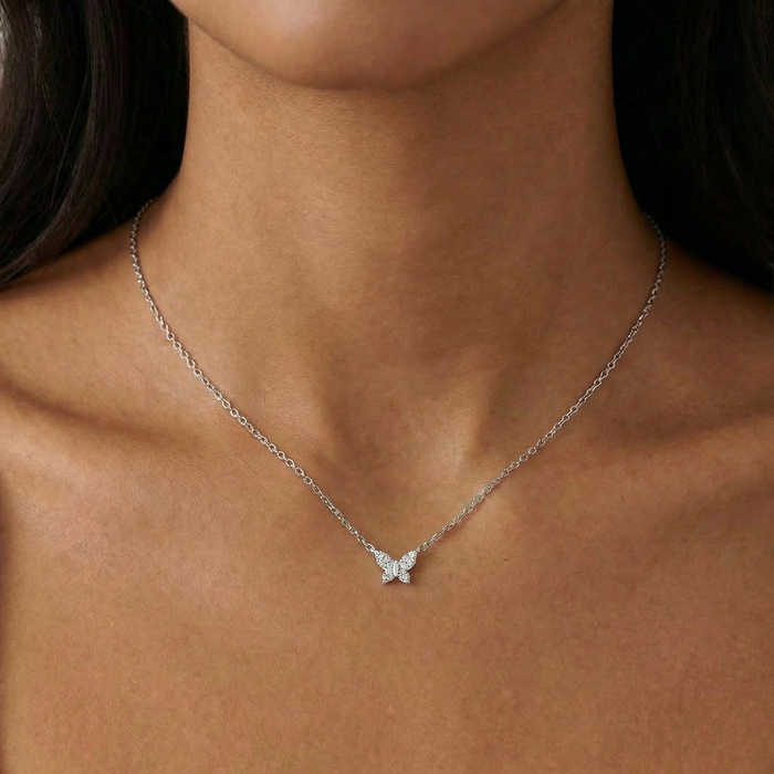 Diamond Butterfly Necklace