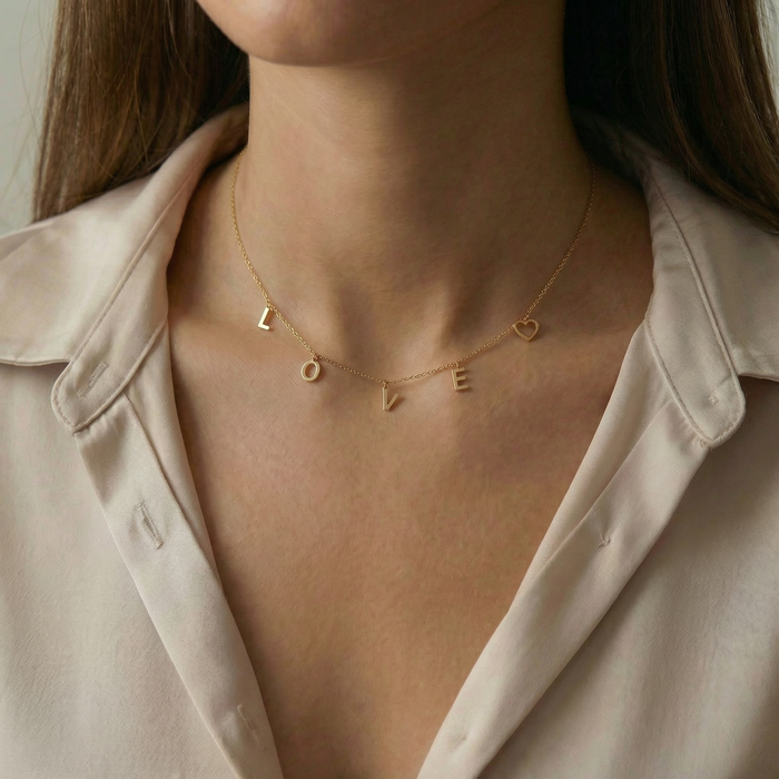 Dangling Love Charm Necklace