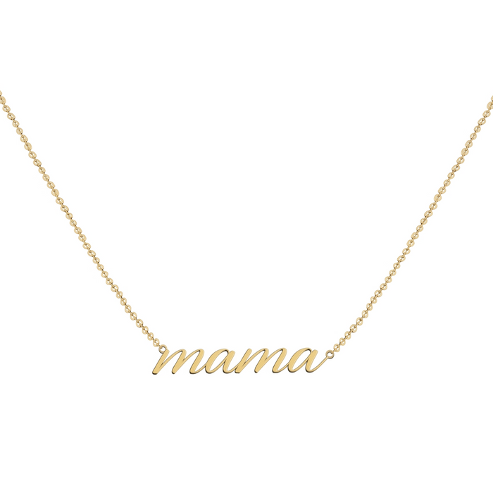 Mama Script Necklace