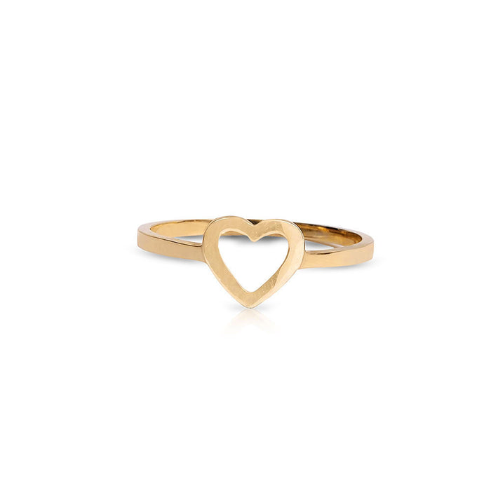 Gold Open Heart Ring