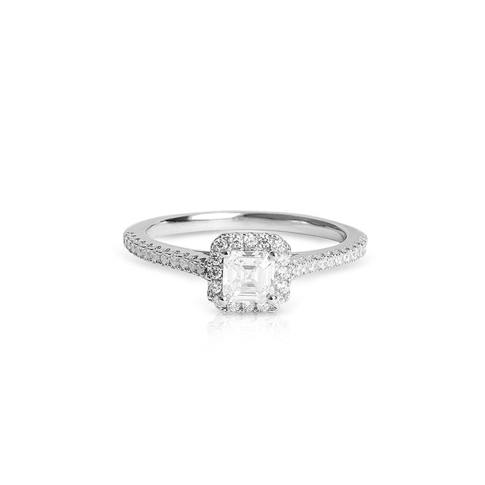 Silver Asher Cut Ring