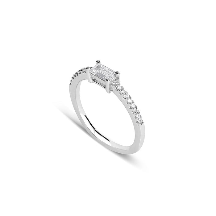 Silver Baguette Ring