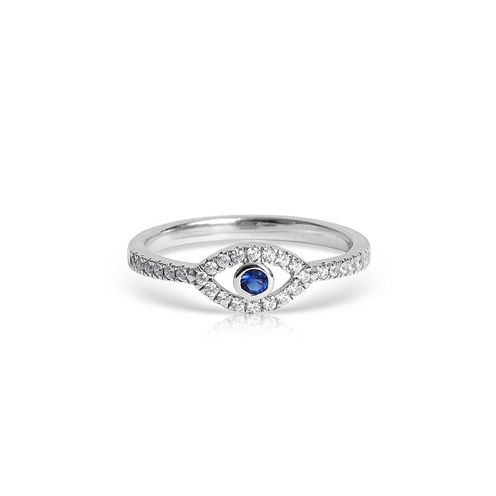 Silver Timeless Evil Eye Ring