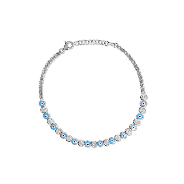 Silver Nazar Eye Bracelet