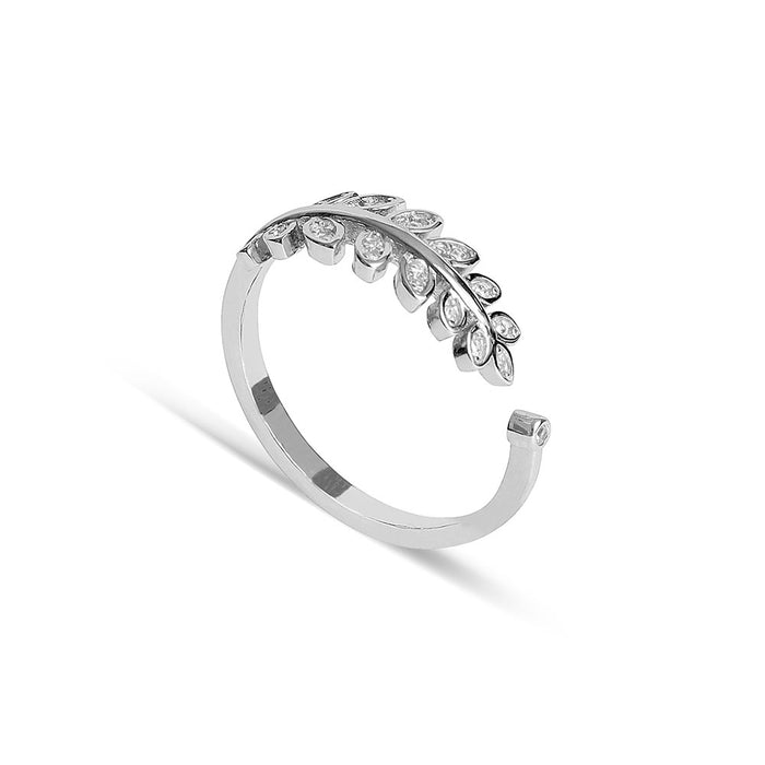 Silver Leaf Ring