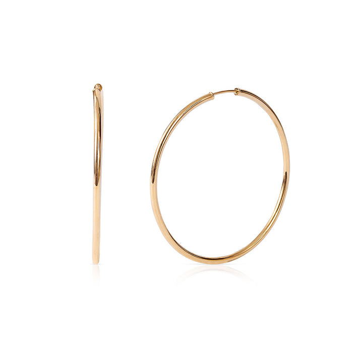 Gold Plain Hoops