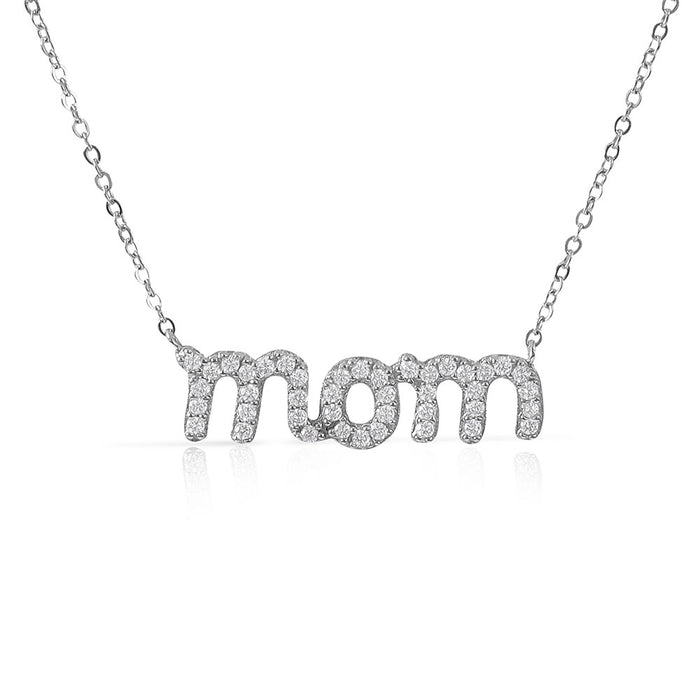 Silver Mom Love Necklace