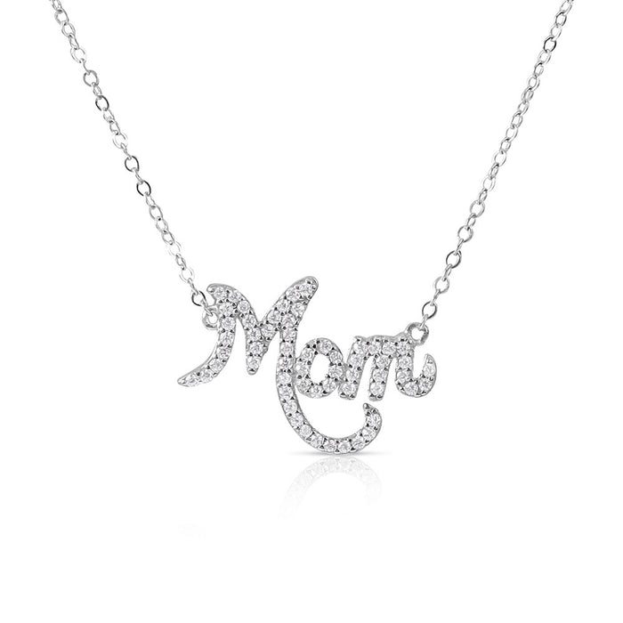 Silver Mom Necklace