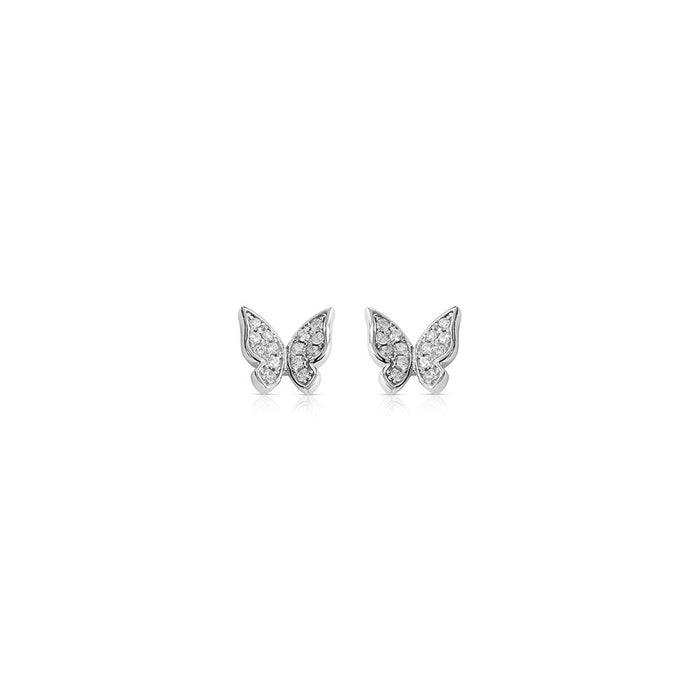 Silver Butterfly Studs