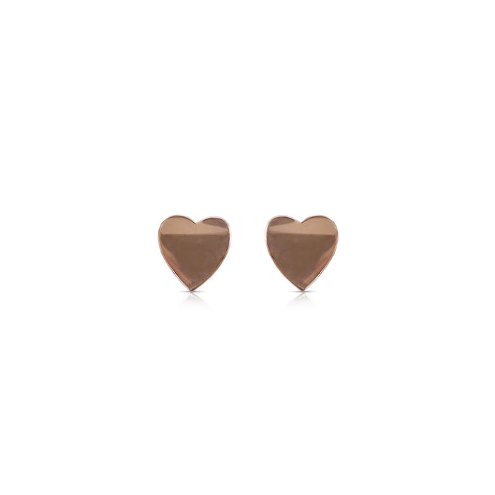 Gold Solid Heart Studs