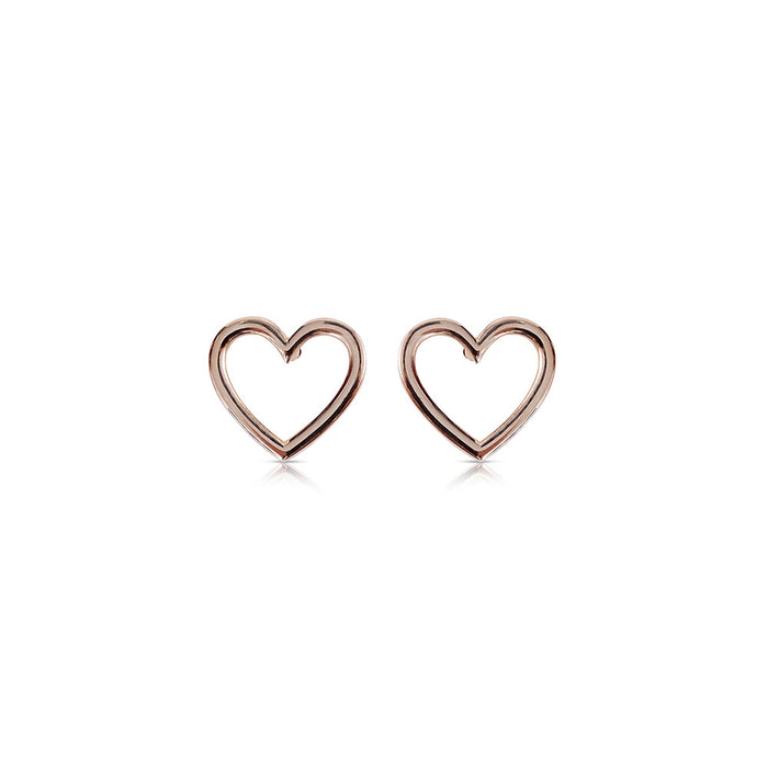 Gold Open Heart Studs