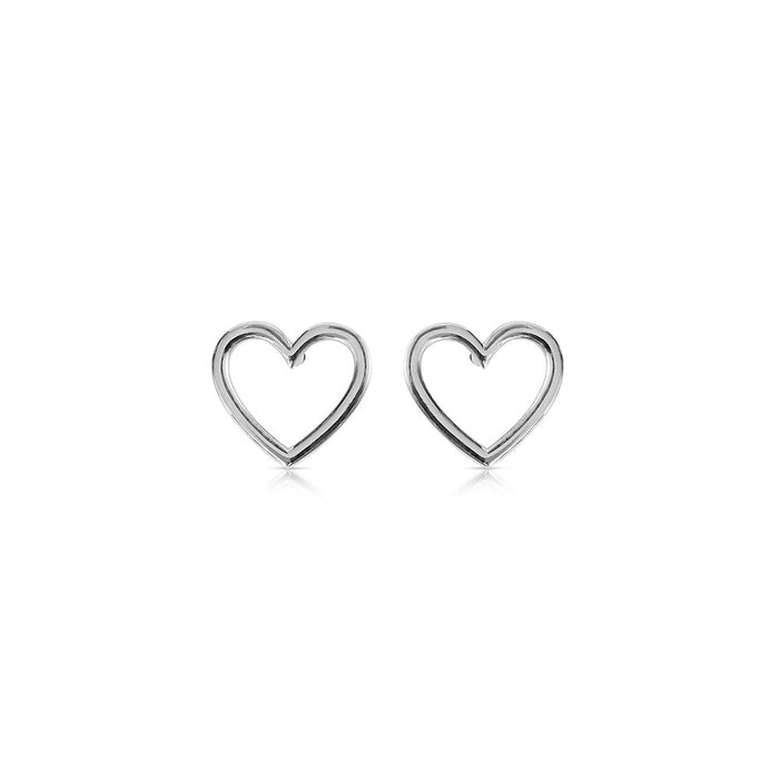 Gold Open Heart Studs