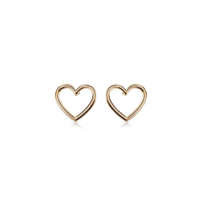 Gold Open Heart Studs
