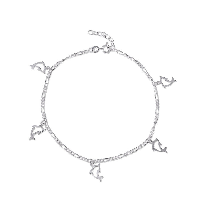 Sterling Silver Dolphin Anklet