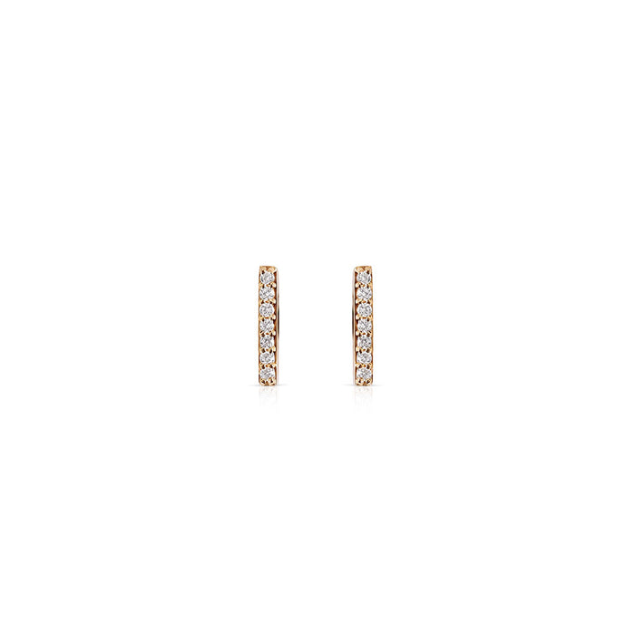 Petite Diamond Bar Studs