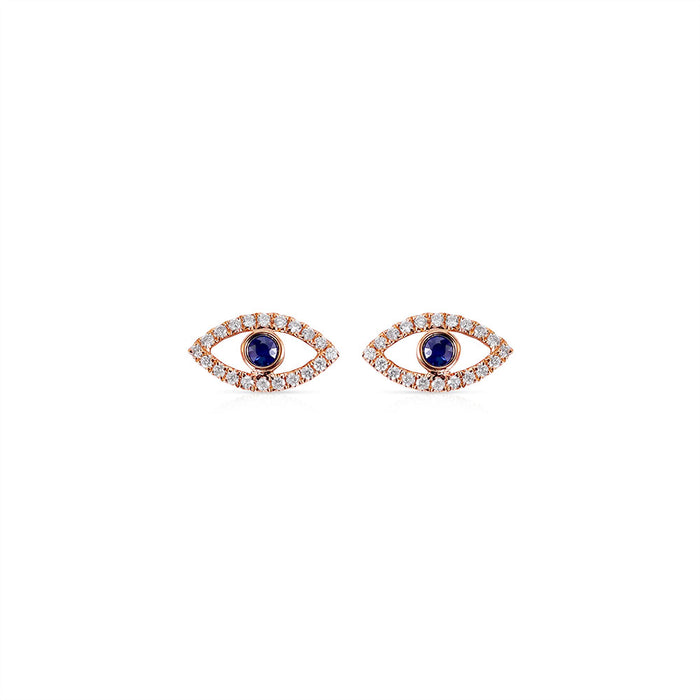 Diamond Evil Eye Studs