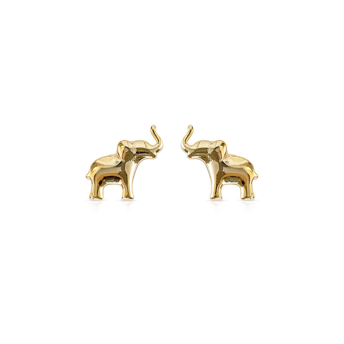 Silver Elephant Studs